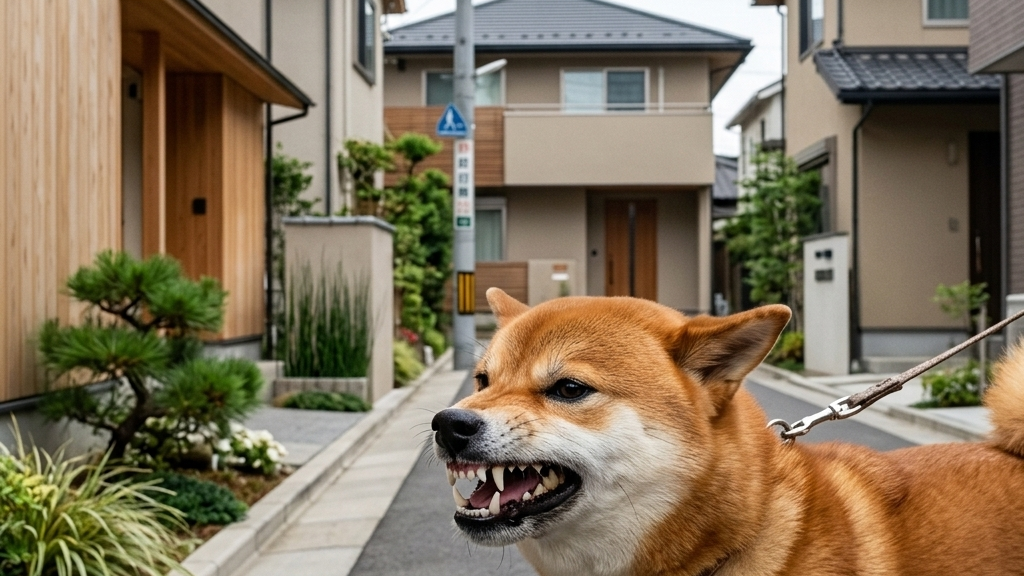 神経症状が出た犬を診察する日本の動物病院の獣医師（実写風）