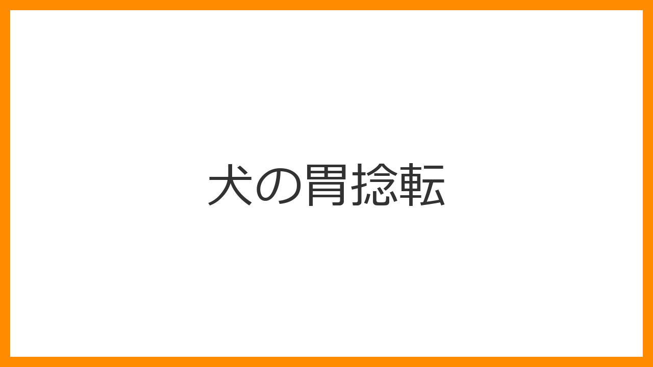 【犬の胃捻転（GDV）】一分一秒を争う！緊急サイン「吐きたくても吐けない」への対処法