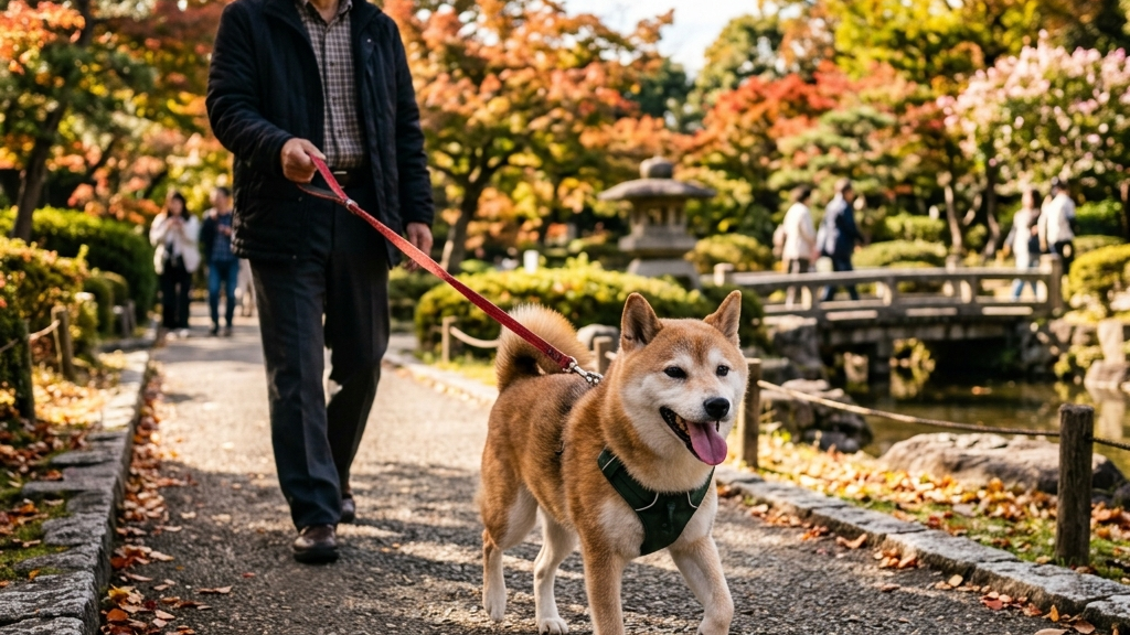 健康診断で超音波検査を受ける中型犬と獣医師（実写風）