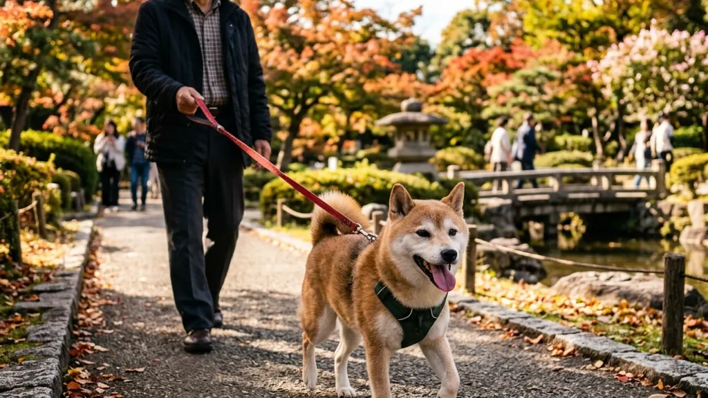 健康診断で超音波検査を受ける中型犬と獣医師（実写風）