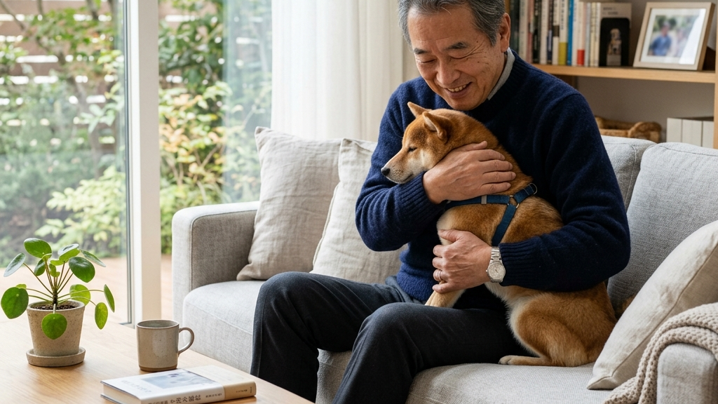 心臓検診のエコー検査を受けるキャバリア犬と優しい獣医師（実写風）