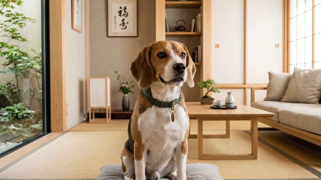 糖尿病の犬を診察する獣医師と飼い主が問診している様子（実写風）