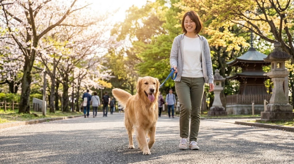 授乳後に休む母犬と子犬たちの様子（実写風）