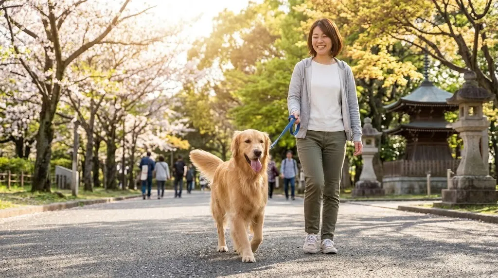 授乳後に休む母犬と子犬たちの様子（実写風）