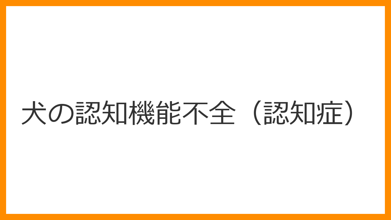 【犬の認知機能不全（認知症）】異常な夜鳴き・目的のない徘徊・飼い主を噛むのはなぜ？シニア犬の介護ガイド