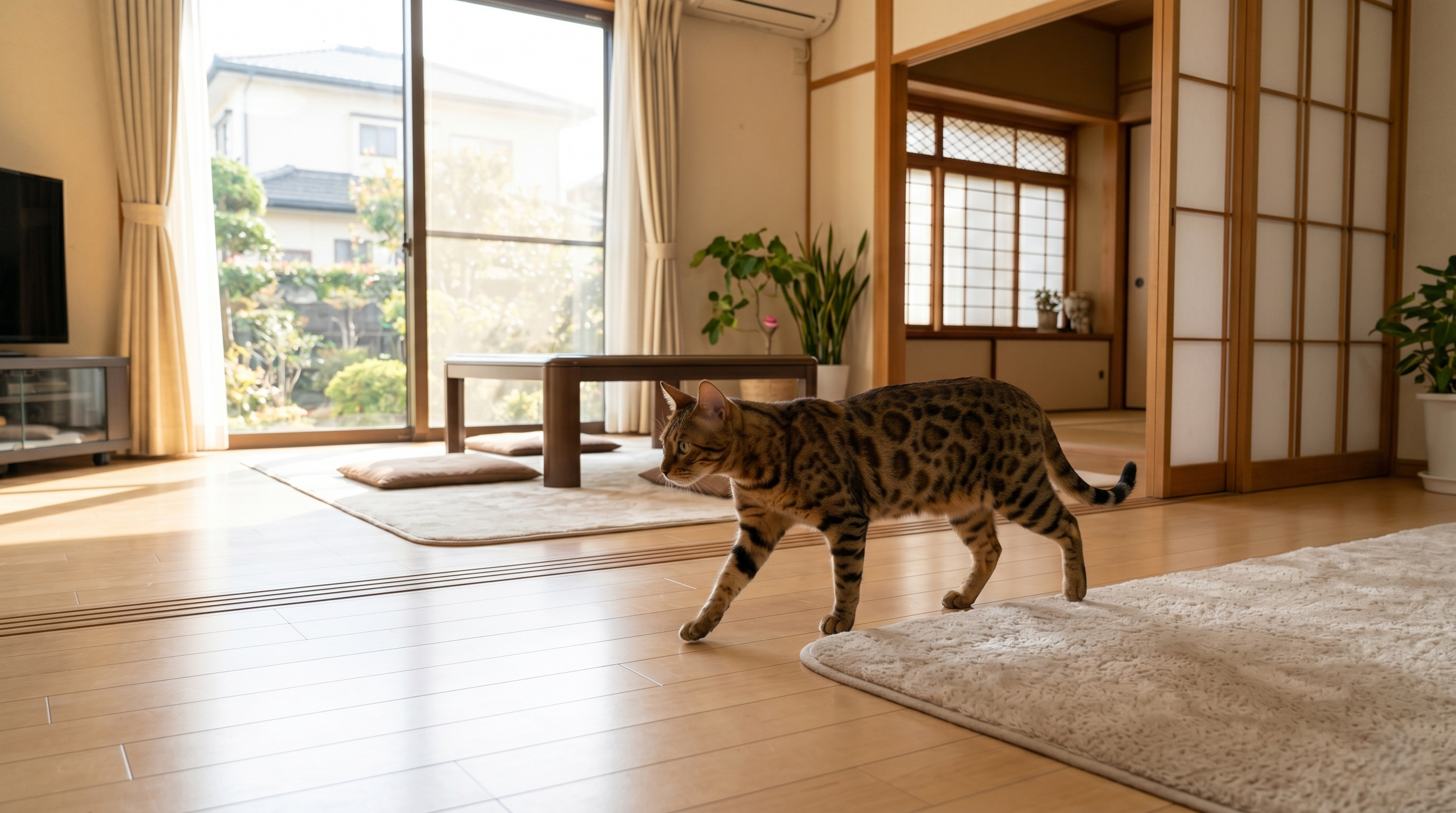 定期検診で採血を受けているアビシニアン猫と日本人獣医師（実写風）