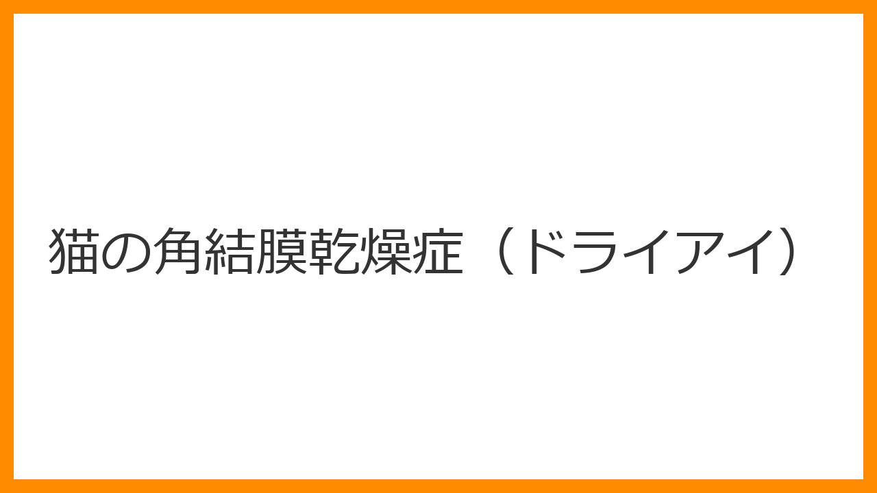 【猫の角結膜乾燥症（ドライアイ）】瞬きするたび痛む「砂漠の状態」？失明を招く涙の枯渇を解説