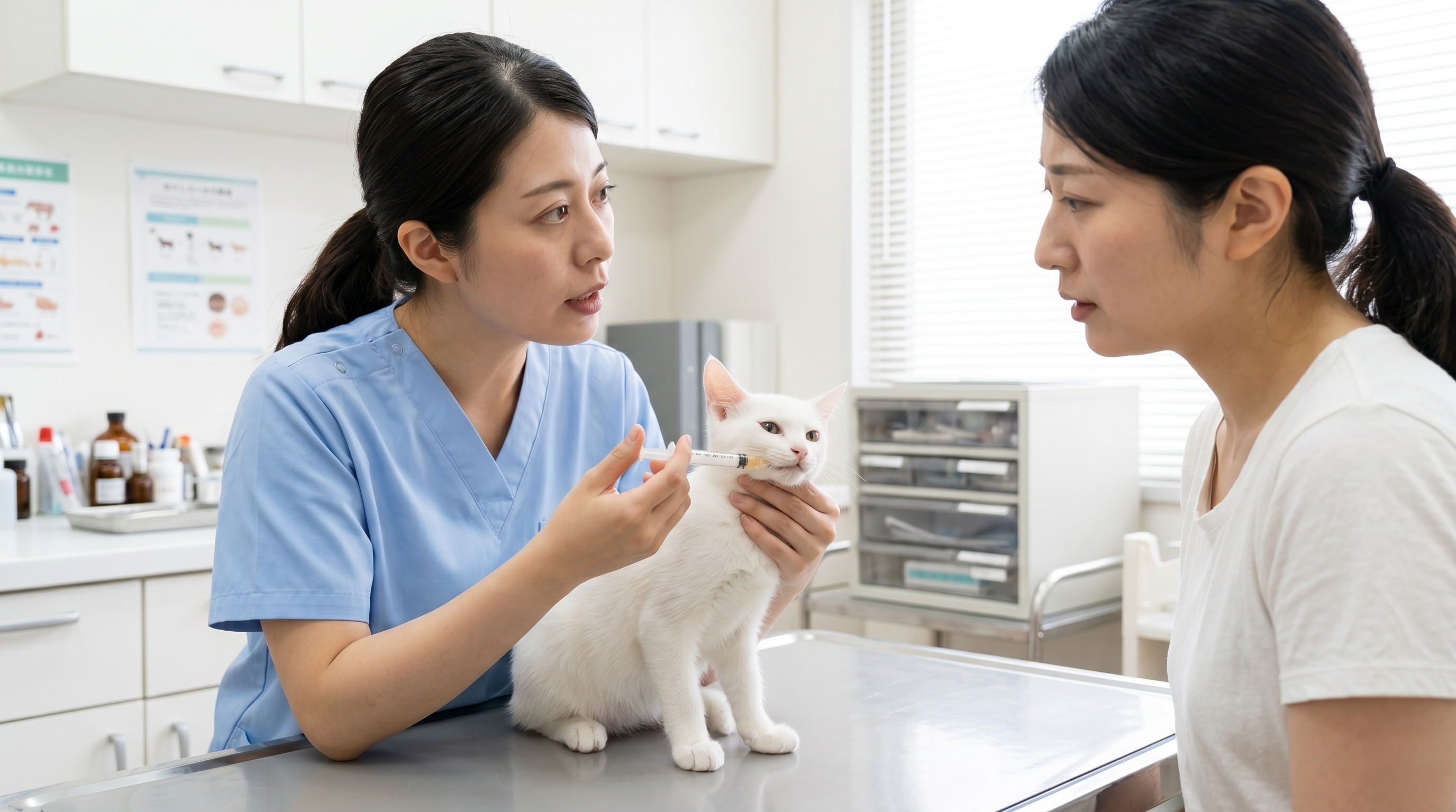 砂場で遊んでいる子猫（実写風）