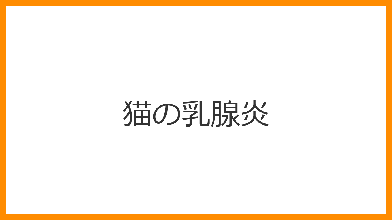【猫の乳腺炎】授乳中の猫の乳房が腫れる・熱い・化膿している場合の治療と子猫の授乳管理を解説