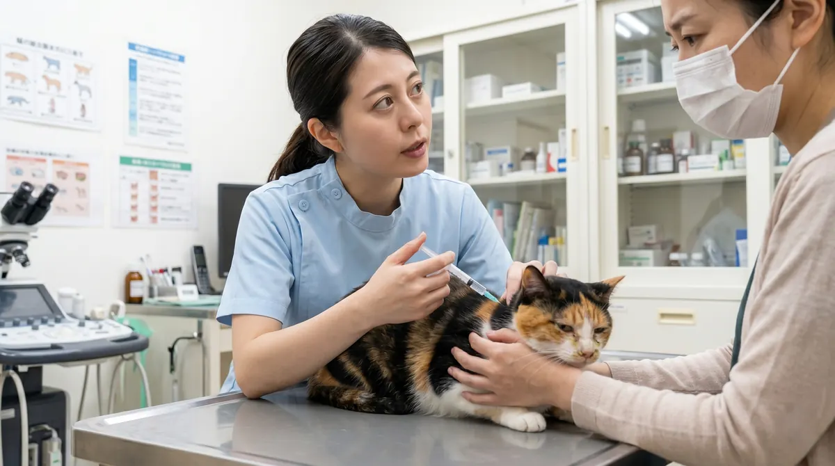 複数の猫が密集している多頭飼育環境のイメージ（実写風）