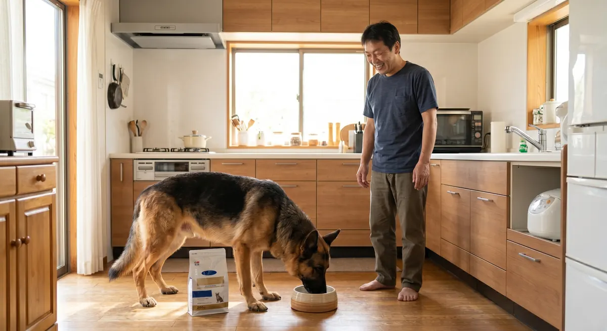 動物病院で診察を受ける犬と獣医師の様子（実写風）
