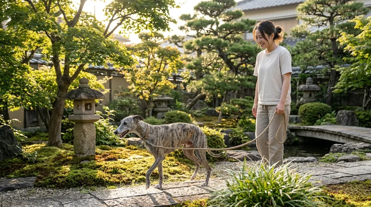 治療後に回復した犬が穏やかに呼吸しながら横たわっている安心した場面（実写風）